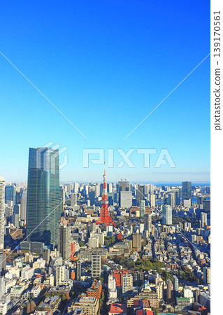 Scenery of Tokyo Tower and Azabudai Hills Mori JP Tower, Minato-ku, Tokyo Scenery of Tokyo Tower and Azabudai Hills Mori JP Tower, Minato-ku, Tokyo 139170561