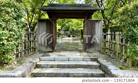青莊庵的數寄屋式大門,綠意盎然(岡崎城公園/愛知縣岡崎市) 青莊庵的數寄屋式大門,綠意盎然(岡崎城公園/愛知縣岡崎市) 139171804