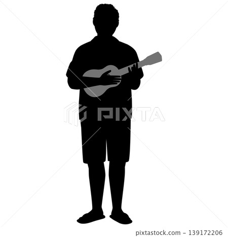 A man playing an ukulele A man playing an ukulele 139172206