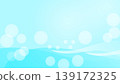 Illustration of ripples in a clear stream and bokeh on the water's surface - Light background material 139172325