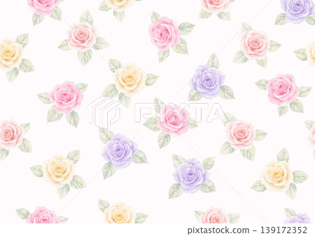 Adult-cute pastel rose watercolor seamless all-over pattern Adult-cute pastel rose watercolor seamless all-over pattern 139172352
