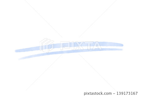 Pink watercolor double curved line hand-drawn pastel background decorative divider transparent material wavy line 139173167
