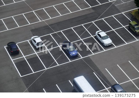 parking lot seen from above parking lot seen from above 139173275