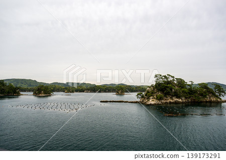 Kujukushima landscape with blue sky with white clouds and blue sea Kujukushima landscape with blue sky with white clouds and blue sea 139173291