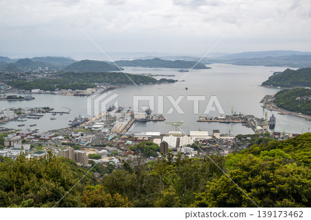 從弓張丘或觀景台上看到的海。 從弓張丘或觀景台上看到的海。 139173462