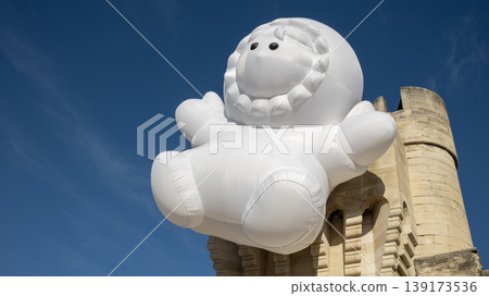 Avignon, France -December 27 2025: The Anooki inflatable sculptures, designed by Moetu Batlle and David Passegand, are featured in Avignon, France, for Christmas 2025 139173536