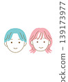 Illustration of a smiling man and woman 139173977