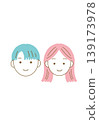 Illustration of a smiling man and a woman's mother. 139173978
