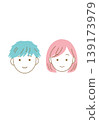 Illustration of a smiling man and a woman's mother. 139173979