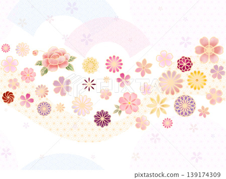 Japanese seamless pattern A 139174309
