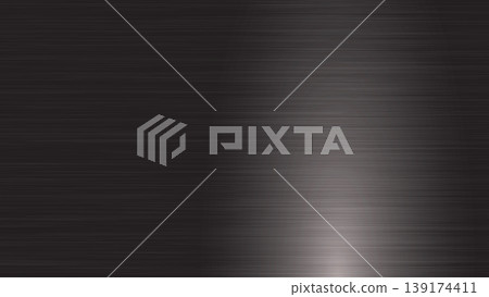 Abstract technology brushed dark metal texture background. Chrome, silver, steel, aluminum style for wallpapers, presentations and design concepts. Vector illustration. 139174411