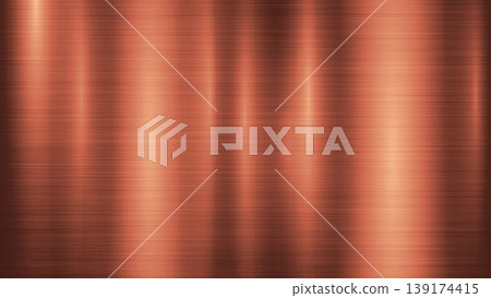 Bronze abstract brushed metal technology background with polished chrome texture. Realistic copper, silver, stainless steel, aluminum style for wallpapers, design concepts, presentations and web Bronze abstract brushed metal technology background with polished chrome texture. Realistic copper, silver, stainless steel, aluminum style for wallpapers, design concepts, presentations and web 139174415