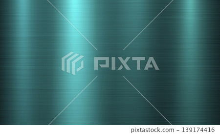 Blue metal technology background with abstract polished, brushed texture, chrome, silver, steel, aluminum for design concepts, wallpapers, presentations, posters, prints and web. Vector illustration. 139174416
