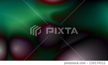 Abstract dark green and brown liquid neon gradient background with smooth color transitions and ambient occlusion effect. Futuristic dark space modern template for design concepts. Vector illustration 139174522