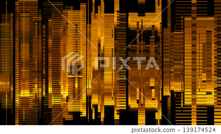 Abstract technology golden digital glitch background with distortion texture for design concepts, wallpapers, presentations, posters, covers, prints and web. Vector illustration. Abstract technology golden digital glitch background with distortion texture for design concepts, wallpapers, presentations, posters, covers, prints and web. Vector illustration. 139174524