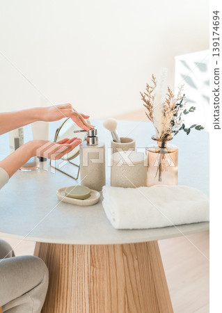 Face washing, beauty, cleansing, makeup removal, skincare image Face washing, beauty, cleansing, makeup removal, skincare image 139174694