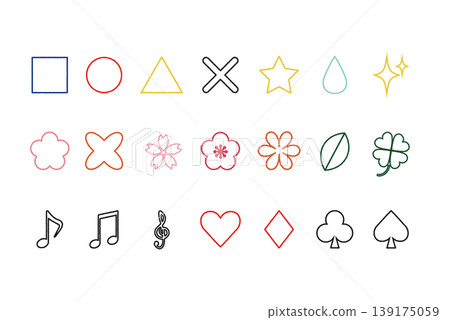 Colorful icon set (line art) Colorful icon set (line art) 139175059