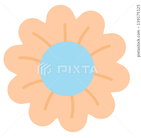 Pastel orange flower illustration for floral print, spring, summer, nature, garden, plant, tree, blossom, blooming, fabric print, sticker, picnic, park, house yard, environment, patch, brooch, icon Pastel orange flower illustration for floral print, spring, summer, nature, garden, plant, tree, blossom, blooming, fabric print, sticker, picnic, park, house yard, environment, patch, brooch, icon 139175125