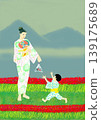 Parents and children during the Obon season Parents and children during the Obon season 139175689