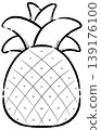 sketch of pineapple 139176100