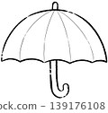 black umbrella isolated on white 139176108