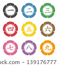 Japanese-style illustration materials: Points, Important, Check, Attention, Caution, Numbers 139176777