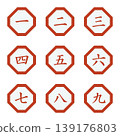 Japanese-style illustration materials: Points, Important, Check, Attention, Caution, Numbers 139176803