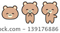 Set of illustrations of smiling bears 139176886