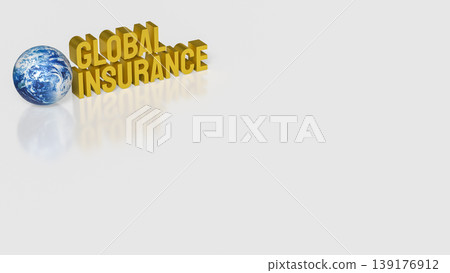 Global Insurance Concept with Earth Globe and Financial Protection 3d render. Global Insurance Concept with Earth Globe and Financial Protection 3d render. 139176912