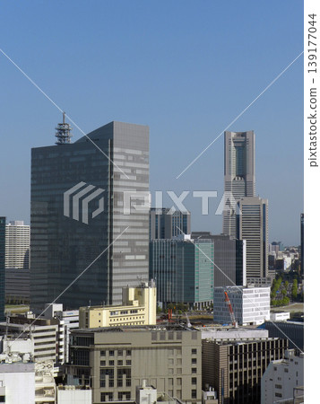 A view of the Minato Mirai district skyline from Yokohama Station on a clear day. A view of the Minato Mirai district skyline from Yokohama Station on a clear day. 139177044
