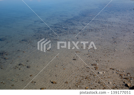 The lakebed of Lake Aoki, a lake with exceptionally clear waters, in Omachi City, Nagano Prefecture. The lakebed of Lake Aoki, a lake with exceptionally clear waters, in Omachi City, Nagano Prefecture. 139177051