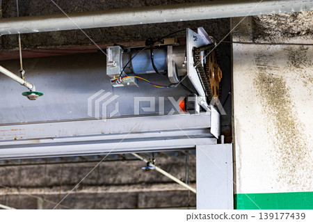 Multi-story parking garage with fire shutters 139177439