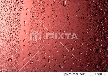 Water droplets attached to the glass Water droplets attached to the glass 139178002