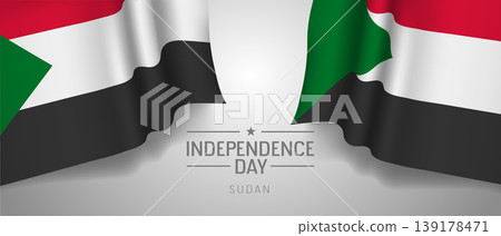 Sudan happy independence day greeting card, banner with template text vector illustration Sudan happy independence day greeting card, banner with template text vector illustration 139178471