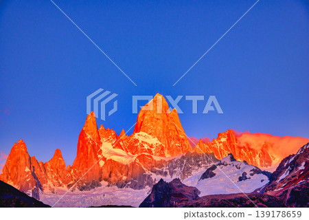 Spectacular views of Mount Fitz Roy in Patagonia 139178659