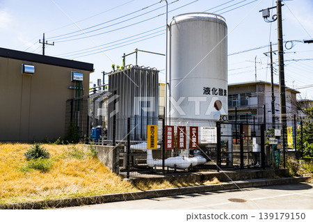 High-pressure gas manufacturing plant, gas tanks 139179150