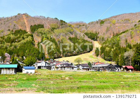 從柳葉站附近眺望鹿島槍滑雪場（長野縣大町市）[2026年4月] 139179271