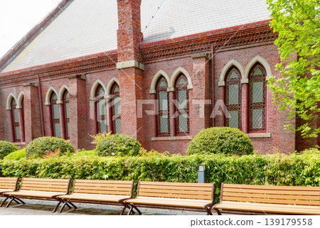 Chapel and worship hall on the Doshisha University campus Chapel and worship hall on the Doshisha University campus 139179558