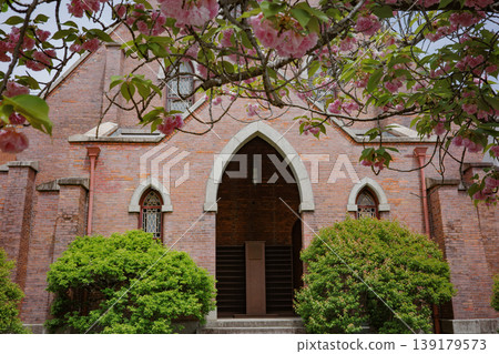Chapel and worship hall on the Doshisha University campus Chapel and worship hall on the Doshisha University campus 139179573