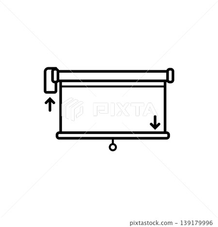 Pull-Down Projector Screen Icon Pull-Down Projector Screen Icon 139179996