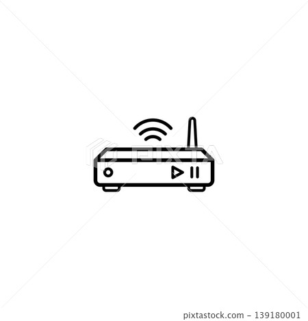 Digital Media Player Streaming Box Icon Digital Media Player Streaming Box Icon 139180001