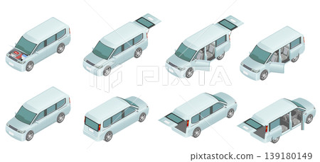 Minivan set 139180149