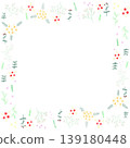 Hand-drawn frame of colored pencil baby's breath 139180448