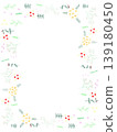 Hand-drawn frame of colored pencil baby's breath 139180450