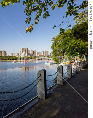 Scenic View of Nanhu Lake with City Skyline in Nanning, China Scenic View of Nanhu Lake with City Skyline in Nanning, China 139180497