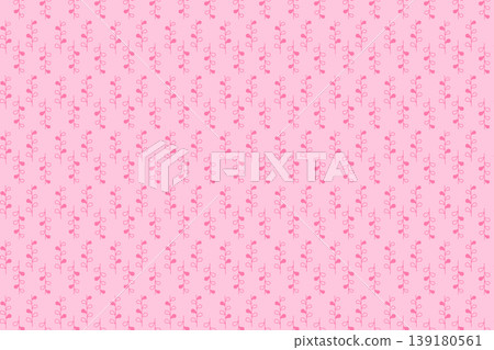 Hand-drawn style Scandinavian botanical pattern, pink 139180561