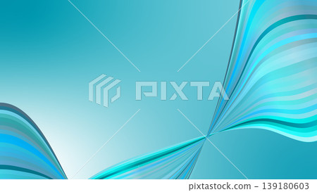 Light blue gradient 3D wave background, for business use, landscape orientation 16:9 Light blue gradient 3D wave background, for business use, landscape orientation 16:9 139180603