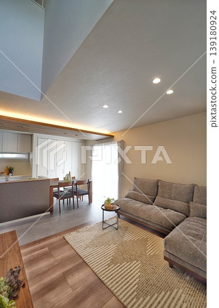 Stylish living room with an atrium Stylish living room with an atrium 139180924