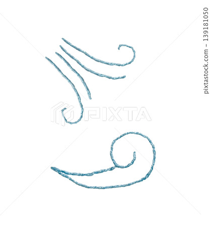 [Wind] Hand-embroidered illustration material 139181050