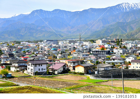 View of the area around Shinano-Ōmachi Station from the northeast (Ōmachi City, Nagano Prefecture) [2026.4] 139181053